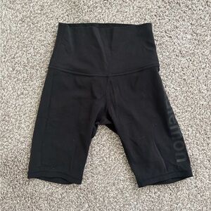 Lululemon High-Waist Black Athletic Shorts